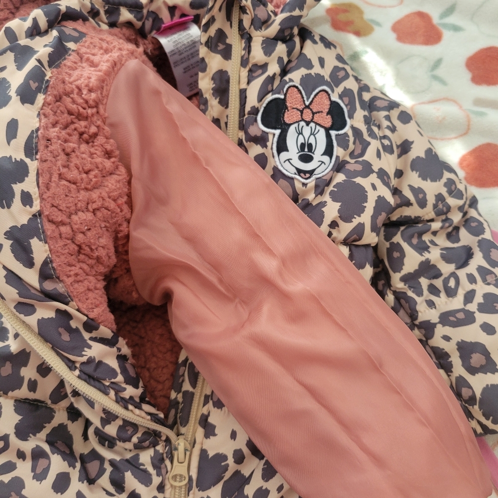 Disney Hooded Minnie Mouse Puffer With Minnie Ears - Picture 3 of 8